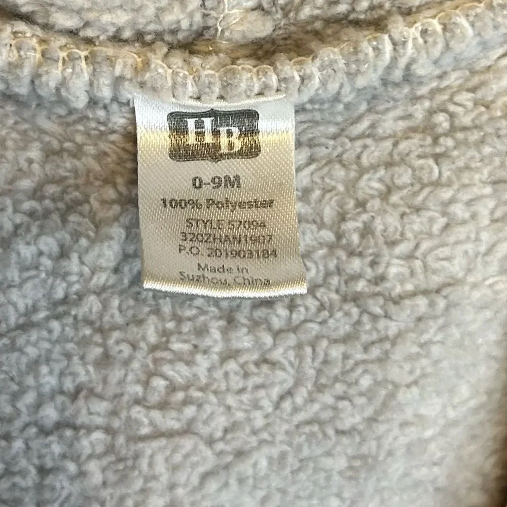 5 for $25🔥0-9 Months HB‎ Baby Girls Grey Fleece Elephant Robe
